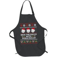 DECK THE HALLS PICKLE BALLS Ugly Christmas Pickleball Apron