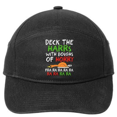 Deck The Harrs With Boughs Of Horry Fra Ra Ra Ra Goose Xmas 7-Panel Snapback Hat