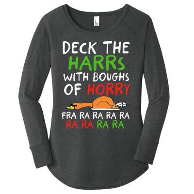 Deck The Harrs With Boughs Of Horry Fra Ra Ra Ra Goose Xmas Women's Perfect Tri Tunic Long Sleeve Shirt