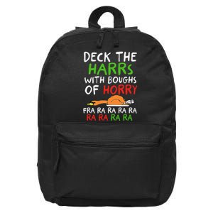 Deck The Harrs With Boughs Of Horry Fra Ra Ra Ra Goose Xmas 16 in Basic Backpack