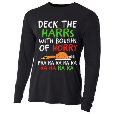 Deck The Harrs With Boughs Of Horry Fra Ra Ra Ra Goose Xmas Cooling Performance Long Sleeve Crew