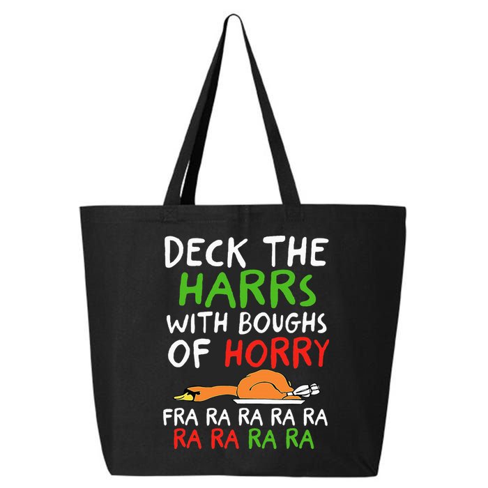 Deck The Harrs With Boughs Of Horry Fra Ra Ra Ra Goose Xmas 25L Jumbo Tote