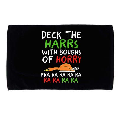 Deck The Harrs With Boughs Of Horry Fra Ra Ra Ra Goose Xmas Microfiber Hand Towel