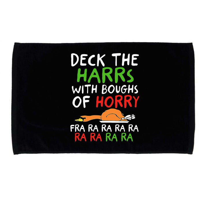 Deck The Harrs With Boughs Of Horry Fra Ra Ra Ra Goose Xmas Microfiber Hand Towel