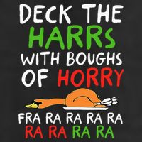 Deck The Harrs With Boughs Of Horry Fra Ra Ra Ra Goose Xmas Microfiber Hand Towel