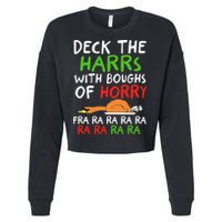 Deck The Harrs With Boughs Of Horry Fra Ra Ra Ra Goose Xmas Cropped Pullover Crew