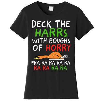 Deck The Harrs With Boughs Of Horry Fra Ra Ra Ra Goose Xmas Women's T-Shirt