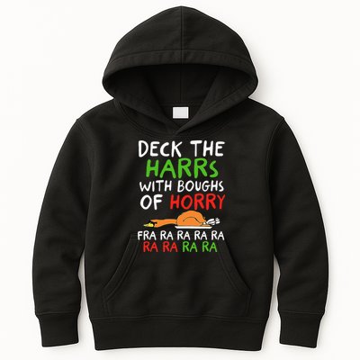 Deck The Harrs With Boughs Of Horry Fra Ra Ra Ra Goose Xmas Kids Hoodie