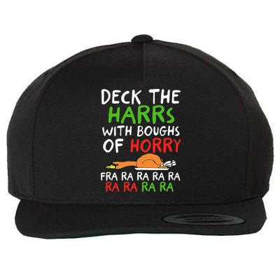 Deck The Harrs With Boughs Of Horry Fra Ra Ra Ra Goose Xmas Wool Snapback Cap