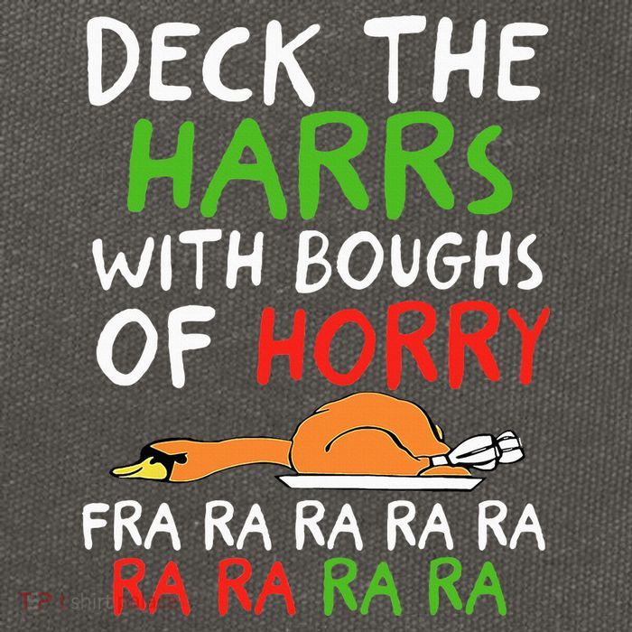 Deck The Harrs With Boughs Of Horry Fra Ra Ra Ra Goose Xmas Cotton Canvas Backpack