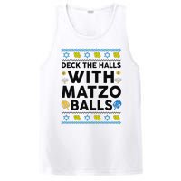  Deck The Halls With Matzo Balls Ugly Hanukkah Happy Jewish  PosiCharge Competitor Tank