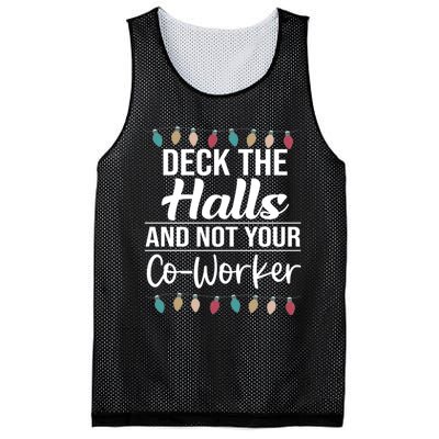 Deck The Halls And Not Your Coworker Mesh Reversible Basketball Jersey Tank