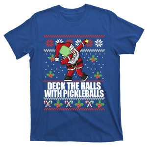 Deck The Halls Pickle Balls Ugly Christmas Pickleball Memes Meaningful Gift T-Shirt