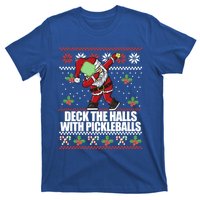 Deck The Halls Pickle Balls Ugly Christmas Pickleball Memes Meaningful Gift T-Shirt