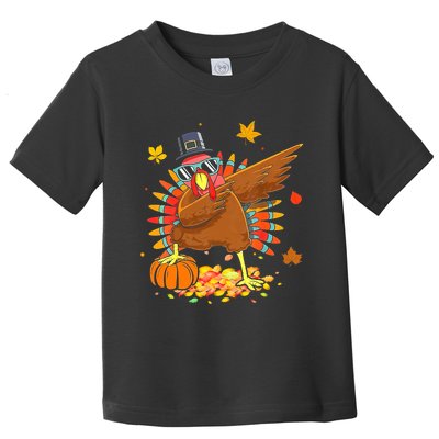 Dabbing Turkey Happy Thanksgiving Day Party Toddler T-Shirt