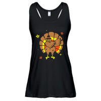 Dabbing Turkey Happy Thanksgiving Day Party Ladies Essential Flowy Tank