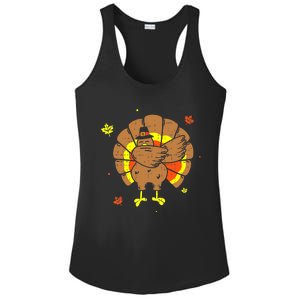 Dabbing Turkey Happy Thanksgiving Day Party Ladies PosiCharge Competitor Racerback Tank