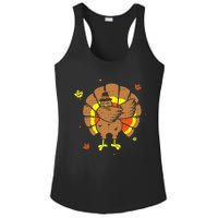 Dabbing Turkey Happy Thanksgiving Day Party Ladies PosiCharge Competitor Racerback Tank