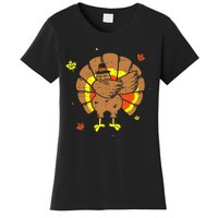 Dabbing Turkey Happy Thanksgiving Day Party Women's T-Shirt