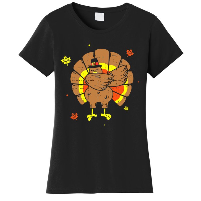 Dabbing Turkey Happy Thanksgiving Day Party Women's T-Shirt