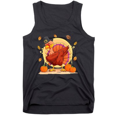 Dabbing Turkey Happy Thanksgiving Day Tank Top