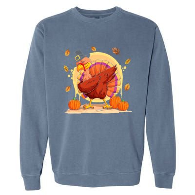 Dabbing Turkey Happy Thanksgiving Day Garment-Dyed Sweatshirt