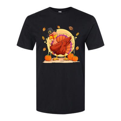 Dabbing Turkey Happy Thanksgiving Day Softstyle® CVC T-Shirt