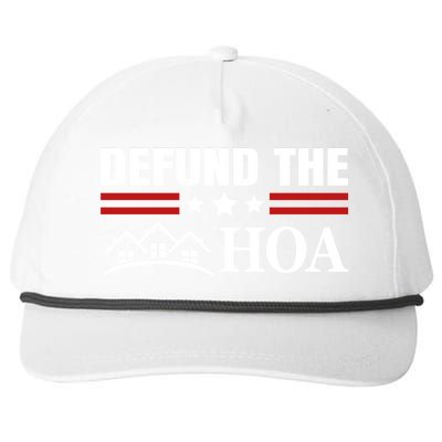 DEFUND THE HOA Homeowners Association Snapback Five-Panel Rope Hat