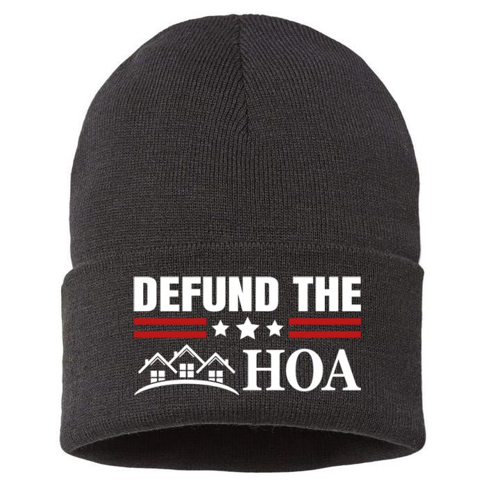 DEFUND THE HOA Homeowners Association Sustainable Knit Beanie