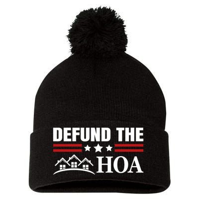 DEFUND THE HOA Homeowners Association Pom Pom 12in Knit Beanie