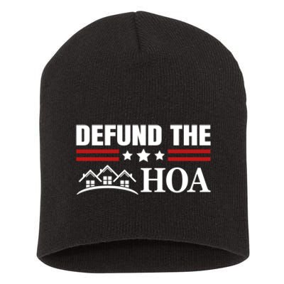 DEFUND THE HOA Homeowners Association Short Acrylic Beanie