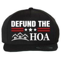 DEFUND THE HOA Homeowners Association Wool Snapback Cap