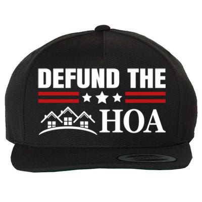 DEFUND THE HOA Homeowners Association Wool Snapback Cap