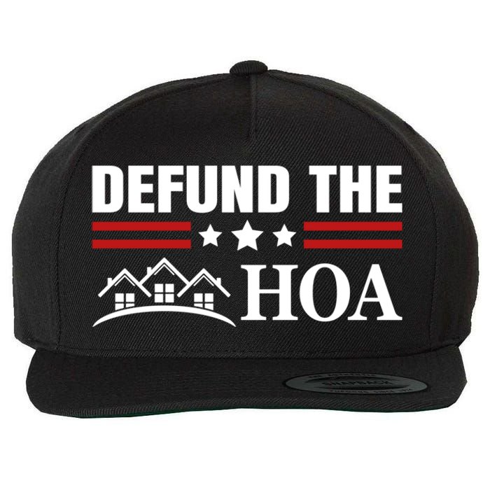 DEFUND THE HOA Homeowners Association Wool Snapback Cap