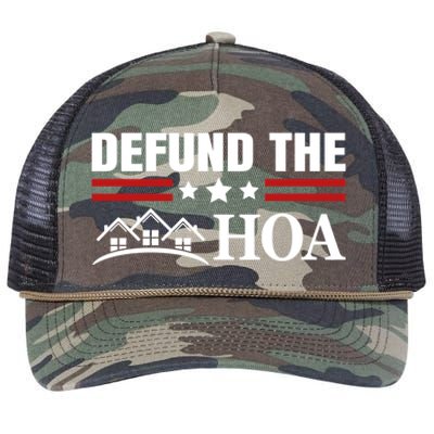 DEFUND THE HOA Homeowners Association Retro Rope Trucker Hat Cap