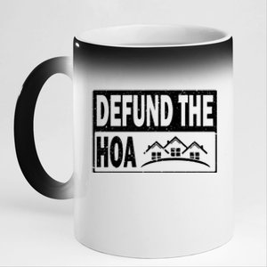 DEFUND THE HOA Homeowners Association 11oz Black Color Changing Mug