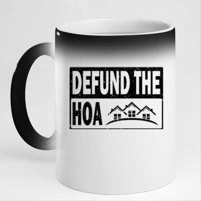 DEFUND THE HOA Homeowners Association 11oz Black Color Changing Mug