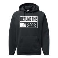 DEFUND THE HOA Homeowners Association Performance Fleece Hoodie