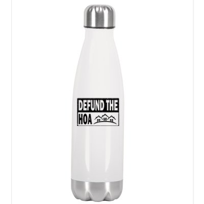 DEFUND THE HOA Homeowners Association Stainless Steel Insulated Water Bottle