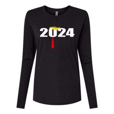 Donald Trump Hair Tie Donald Trump 2024 President Womens Cotton Relaxed Long Sleeve T-Shirt