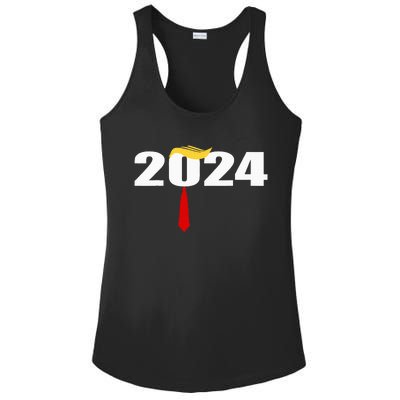 Donald Trump Hair Tie Donald Trump 2024 President Ladies PosiCharge Competitor Racerback Tank