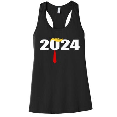 Donald Trump Hair Tie Donald Trump 2024 President Women's Racerback Tank