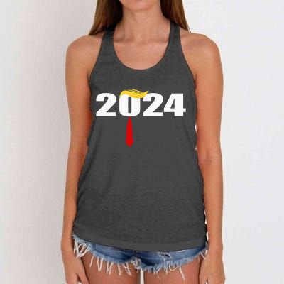 Donald Trump Hair Tie Donald Trump 2024 President Women's Knotted Racerback Tank