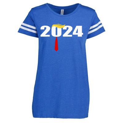 Donald Trump Hair Tie Donald Trump 2024 President Enza Ladies Jersey Football T-Shirt