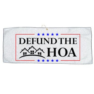 DEFUND THE HOA Homeowners Association Large Microfiber Waffle Golf Towel