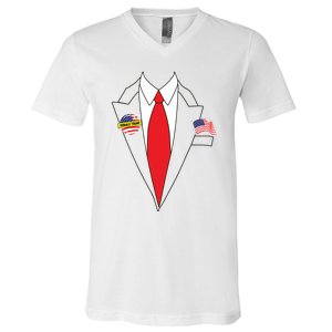 Donald Trump Halloween Costume Cute President Gift V-Neck T-Shirt