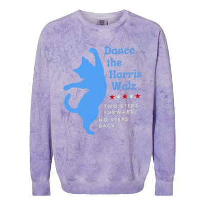 Dance The Harris Walz 2024 Cat Lady Vote Kamala Election Colorblast Crewneck Sweatshirt