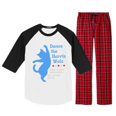 Dance The Harris Walz 2024 Cat Lady Vote Kamala Election Raglan Sleeve Pajama Set