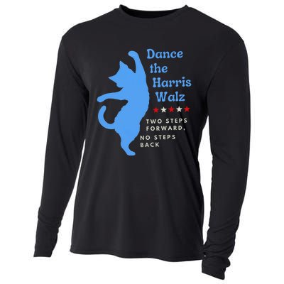 Dance The Harris Walz 2024 Cat Lady Vote Kamala Election Cooling Performance Long Sleeve Crew