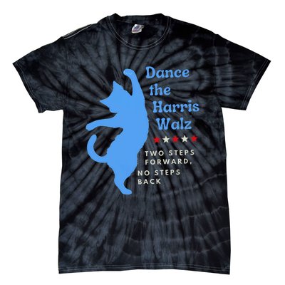 Dance The Harris Walz 2024 Cat Lady Vote Kamala Election Tie-Dye T-Shirt